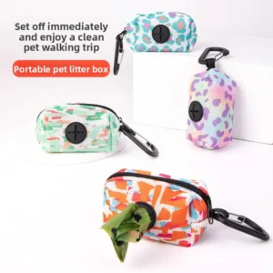Portable Environmental Pet Garbage Box and Poop Bags for Dog Waste Disposal and Walking