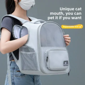 Portable Expandable Polyester Pet Carrier for Outings Breathable High-capacity Dog Backpack Cat Cage Tent Foldable