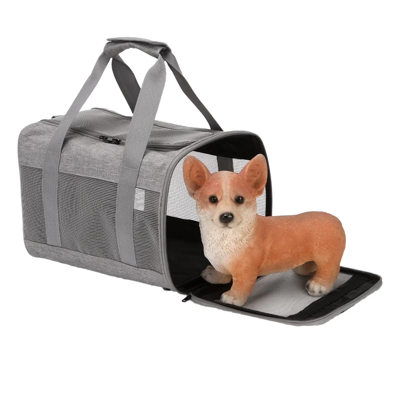 Portable Foldable Dog Cat Travel Carrier Solid Zipper Breathable Pet Stroller for Carrying Pets During Travel