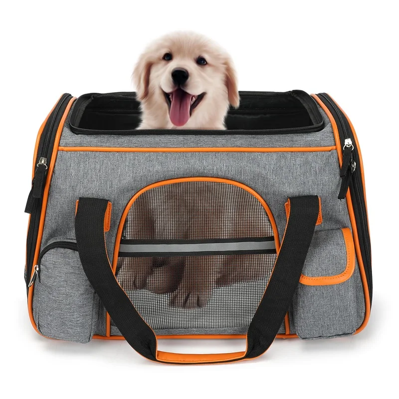 Portable Foldable Pet Carrier Backpack Waterproof Outdoor Transport for Dogs and Cats for Flight and Travel