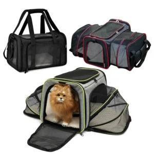Portable Folding Expandable Soft-Sided Breathable Transport Airline Approved Cat Bag Pet Carrier Travel Products