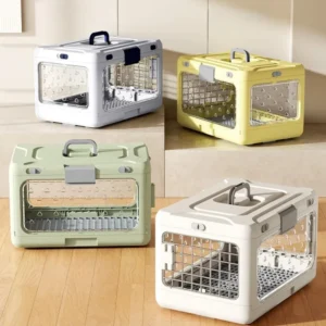 Portable Folding Polypropylene Pet Airline Carrier for Cat Travel Breathable Design Over 7kg Capacity Outdoor Use