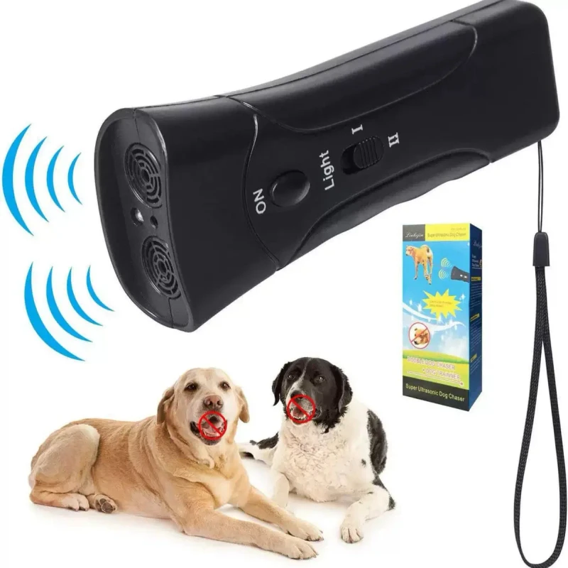 Portable Handheld Dry Cell Remote Training Device Ultrasonic Dog Repeller for Bark Control Dog Friendly