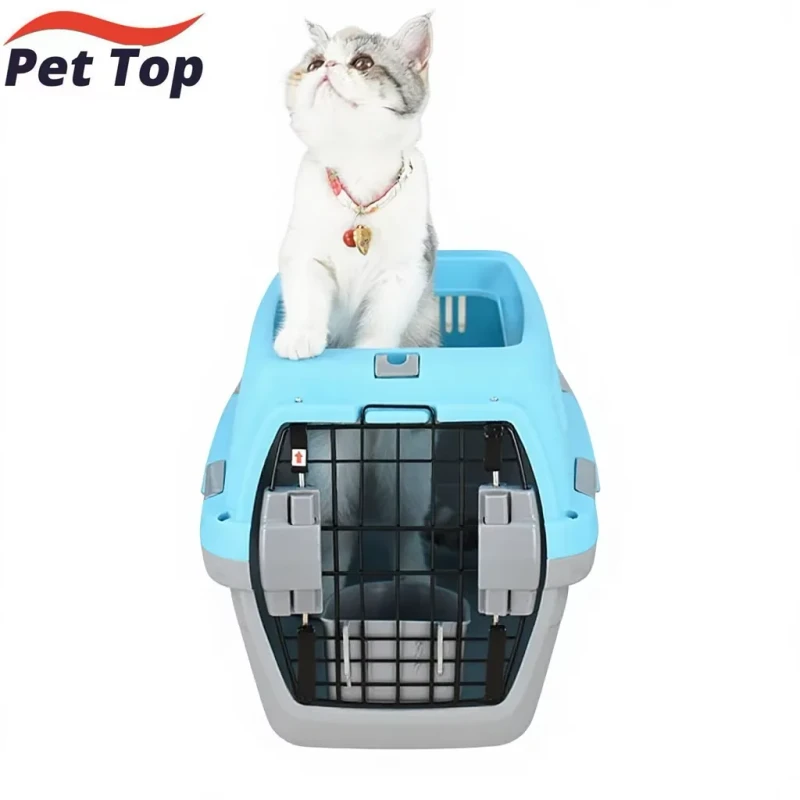 Portable Hard Sided Pet Airline Carrier IATA Approved Ventilated Dog Cat Travel Crate for Transport