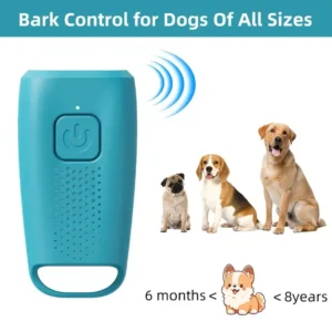 Portable Keychain Ultrasonic Dog Repeller Handheld Mini Strobe Light Anti-Barking Stop Stray Dogs Random Barking Rechargeable