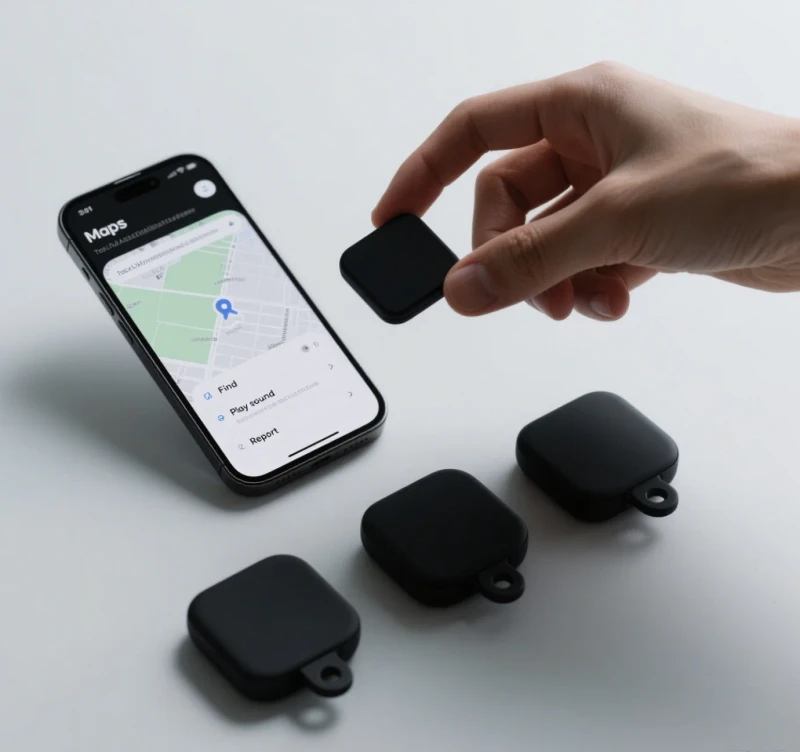 Portable Mini MFI Certified Pet Smart Air Tag Tracker Device Anti-Lost Alarm AirTag Tracker Locator for iOS