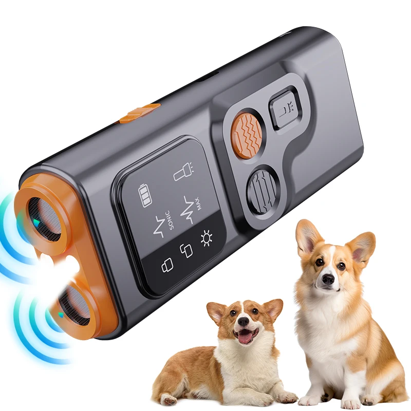 Portable Multi functional Ultrasonic Anti Bark Dog Repeller Beep Sound Ultrasonic Dog Training Bark Control Device Pet Supplies