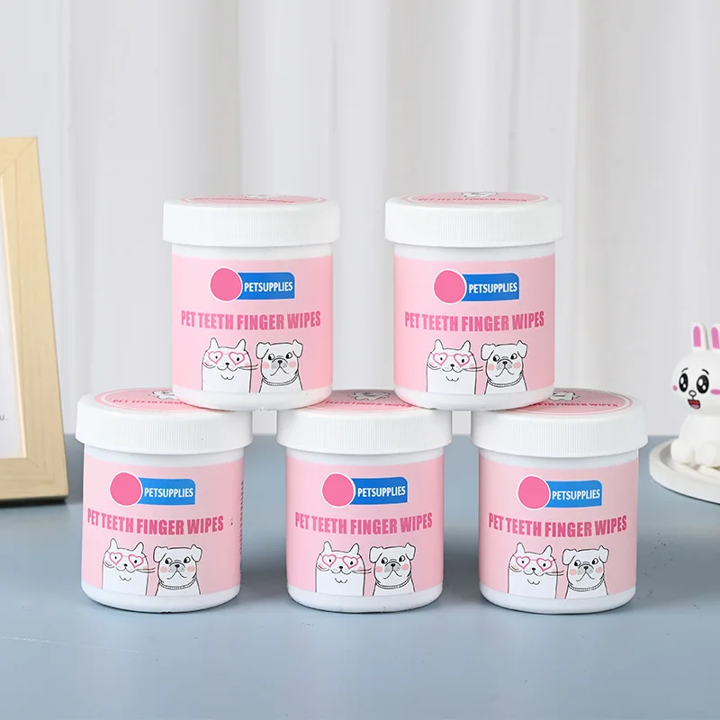 Portable Oral Cleaning Supplies for Cats Dogs Disposable Wet Wipes Toothbrushes for Pet Waste Disposal Teeth Cleaning
