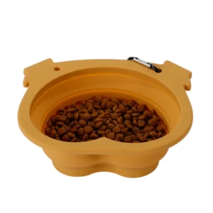 Portable Personalized Pet Dog Cat Water Food Bowl Bowls Feeder Foldable Collapsible Silicone for Dogs