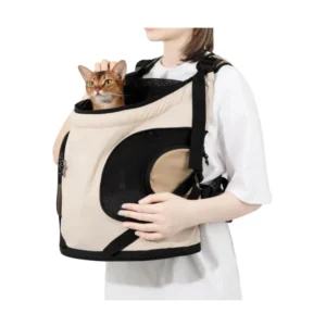 Portable Pet Carrier Backpack Breathable Double Shoulder Pet Carrier Bag for Outdoor Travel