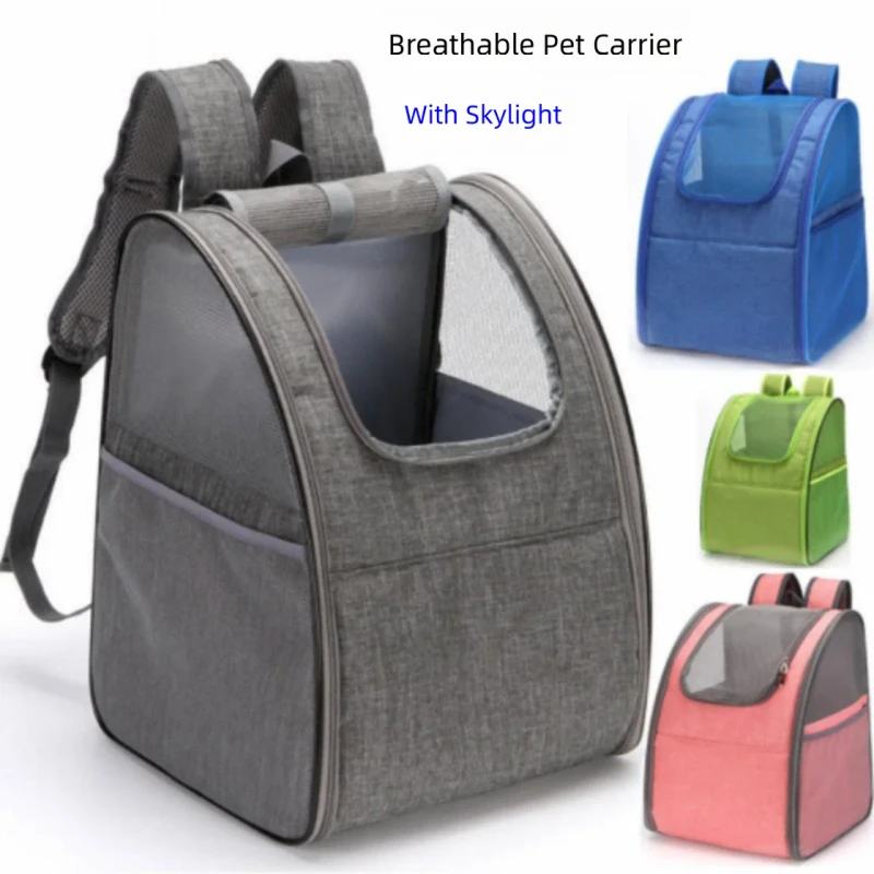 Portable Pet Carrier Backpack for Cats Dogs Breathable Mesh Travel Bag with Front Entry Lightweight Soft Sided Airline Approved