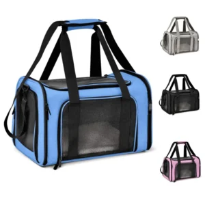 Portable Pet Carrier Bag Soft Sided Collapsible Travel Puppy Carrier Folding Travel Crate Kennel for Cats Dogs