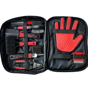 Portable Pet Grooming Kit Travel Friendly Dog & Cat Cleaning Set for Fur Removal & Care