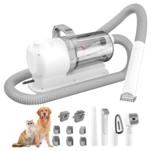 Portable Pet Grooming Vacuum Kit Stainless Steel Dryer and Trimmer Machine