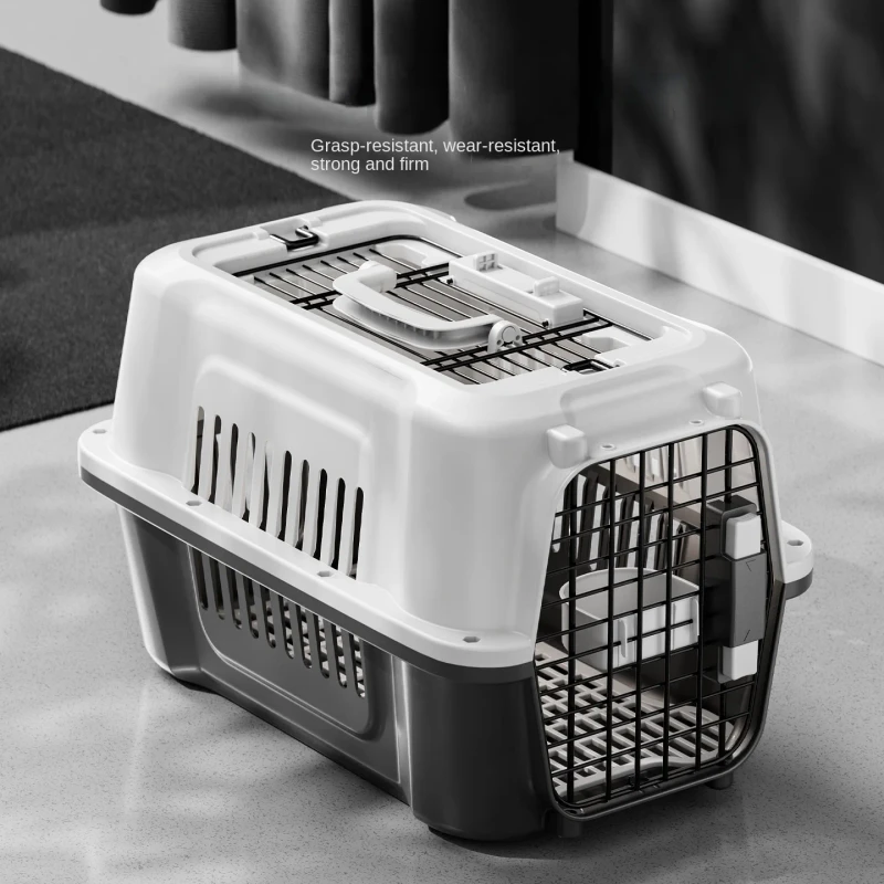 Portable Pet Travel Carrier for Cats Car and Airplane Transport Sturdy Dog Cage