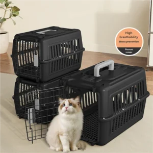 Portable Plastic Dog Backpack Pet Carrier for Airline Travel Outdoor Use Solid Design 15kg Capacity