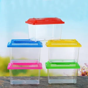 Portable Plastic Goldfish Bowl Transparent Turtle Tank Fish Tank