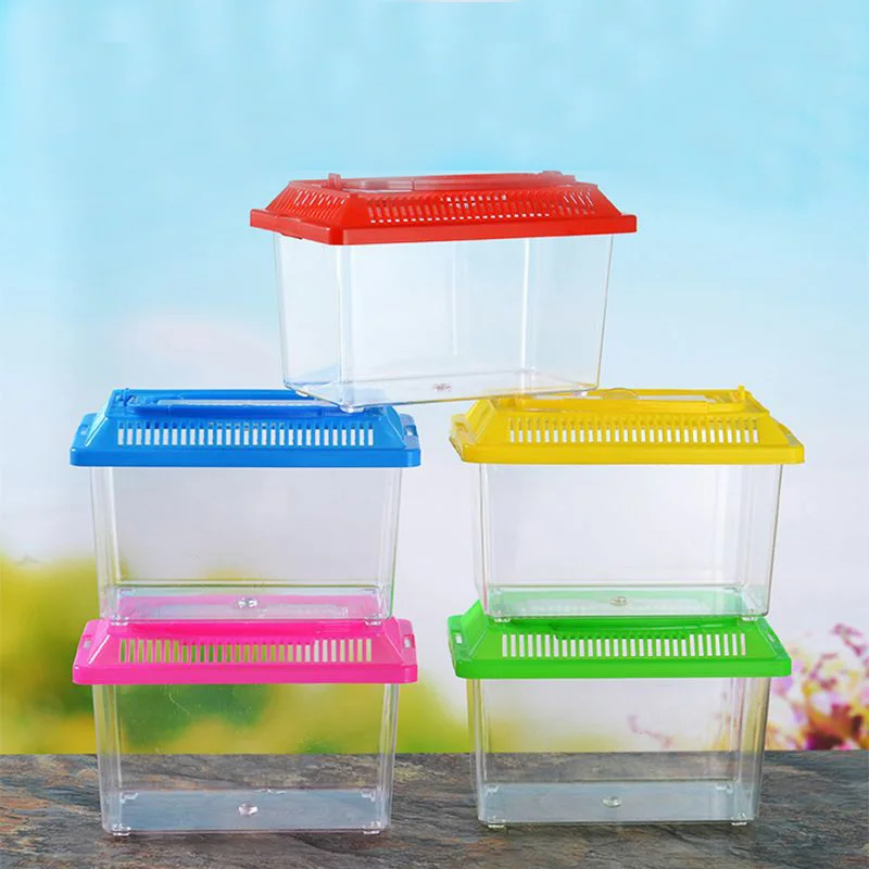 Portable Plastic Goldfish Bowl Transparent Turtle Tank Fish Tank