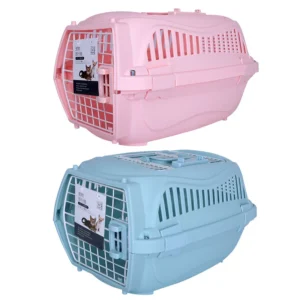 Portable Plastic Pet Carrier Versatile Small Car Bag for Cats and Puppies for Outings and Air Travel