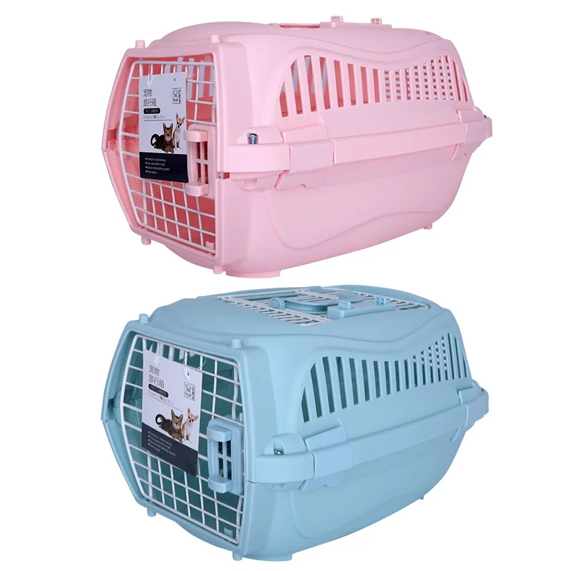 Portable Plastic Pet Carrier Versatile Small Car Bag for Cats and Puppies for Outings and Air Travel