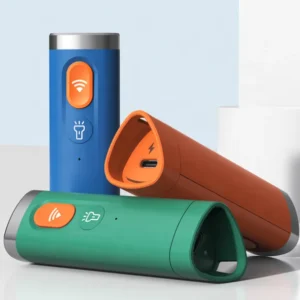 Portable Rechargeable Dog Barking Control Devices Dual Sensor LED Flashlight Ultrasonic Dog Repeller >20h Battery Life Warning