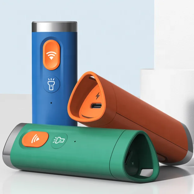 Portable Rechargeable Dog Barking Control Devices Dual Sensor LED Flashlight Ultrasonic Dog Repeller >20h Battery Life Warning