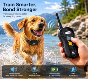 Portable Remote Control Electric Dog Training Collar Made of Durable ABS Material Customizable Pet Training Supplies