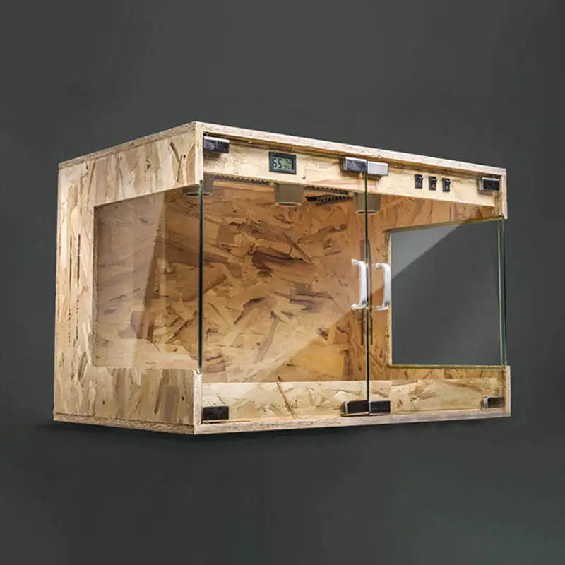 Portable Reptile Amphibian Enclosure Feeding Box Eco Friendly Glass Reptile Terrarium Enclosures Cage for Rainforest