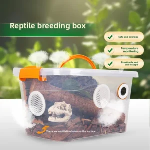 Portable Reptile House Escape Proof Reptile Enclosure for Leopard Geckos Horned Geckos Spiders Horned Frogs