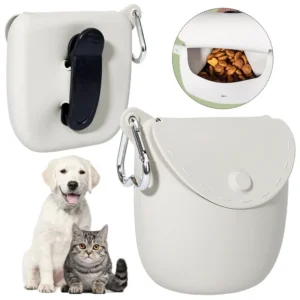 Portable Silicone Dog Food Bag for Training Pet Snack Training Waist Bag with Convenient Training Supplies