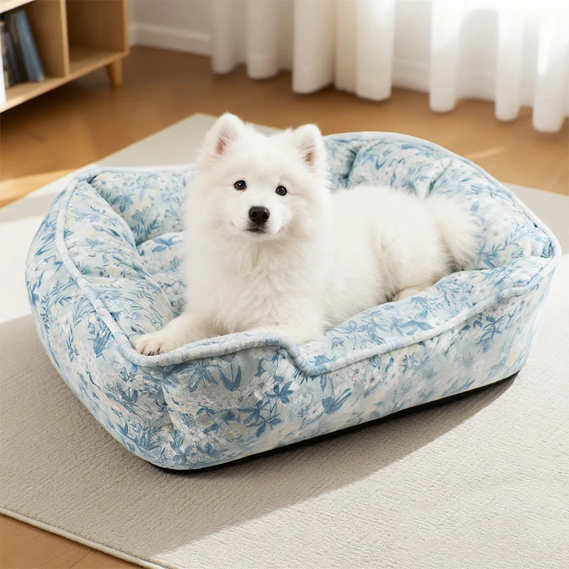 Portable Soft Comfortable Dog Cat Beds Luxury PP Filling Pet Dog Bed Durable Pet Dogs Kennel Bed