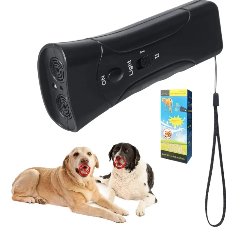 Portable Sonic Repellent Dog Bark Control Device With Silent Training Modes Adjustable Frequency For All Breeds Pet
