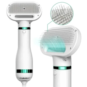Portable Stainless Steel Simple Pet Hair Removal Comb and Grooming Tools for Dogs Cats Self Cleaning Slicker Brush Kit