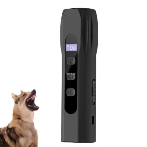Portable Ultrasonic Bark Control Device Model Q7 ABS Material 3 in 1 Frosting Process 25KHz Long Endurance LED Innovation