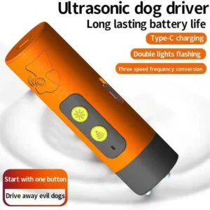 Portable Ultrasonic Dog Repeller Rechargeable USB Charge Waterproof Dog Bark Deterrent Anti Barking Control Device