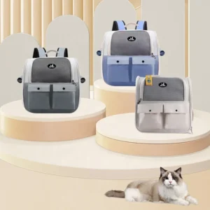 Portable Waterproof PE Coated Pet Carrier Backpack for Cats & Dogs Breathable Mesh Anti scratch Large Capacity Travel Backpack