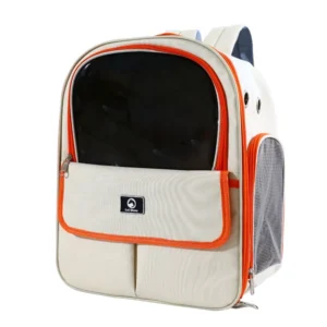 Portable Waterproof Pet Carrier Backpack for Cats Dogs Breathable Mesh Fabric Large Capacity Travel Backpack for Boys Girls