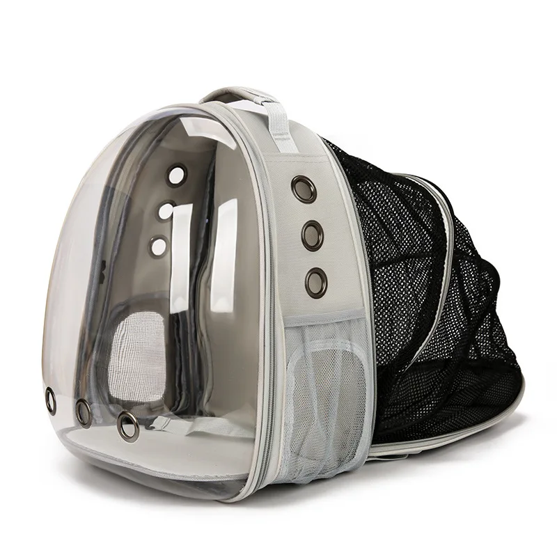 Portable and Breathable Cat and Dog Small Pet Carrier Three Outlets Backpack for Outdoor Travel