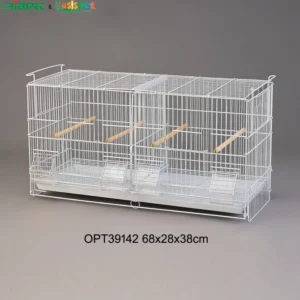 Powder Coated Stackable Wire Bird Breeding Cage with Divider Metal Tray OPT39142 Pet Cage Products