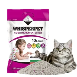 Premium Biodegradable Low Dust Bentonite Cat Litter 100% Natural Lavender Scent & Superior Clumping 4kg Cat Sand