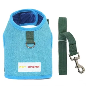Premium Comfortable Breathable Mesh Fabric Soft No Pull Adjustable Pet Dog Harness For Indoor Outdoor Daily Use
