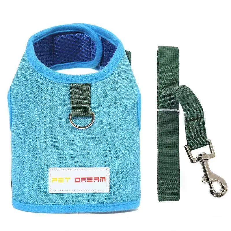 Premium Comfortable Breathable Mesh Fabric Soft No Pull Adjustable Pet Dog Harness For Indoor Outdoor Daily Use