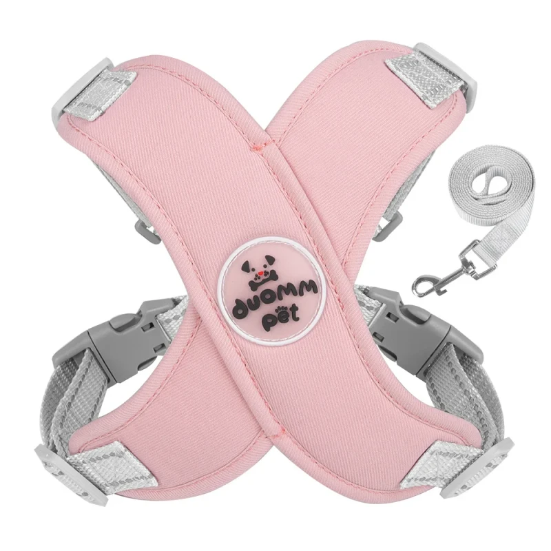 Premium Dog Harness for Small Medium Pets Comfortable Non Stringy X Harness Reflecting Silk Fashion Polyester for Cats