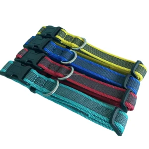 Premium Heavy Duty Custom Rubberized Dog Collar for Small and Medium Dogs Pet