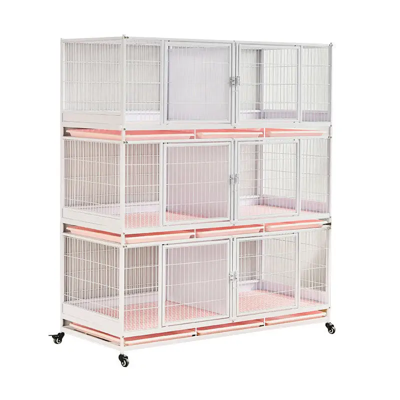 Premium Multi Tier Pet Cage Sturdy Rolling Kennel For Multiple Cats Dogs Breeding Centers Pet Shelters And Veterinary Clinics