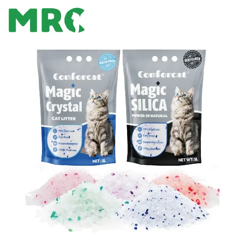 Premium Non Clumping Silica Gel Litter Ultra Absorbent Crystals for Unbeatable Odor Control Sustainable Low Dust