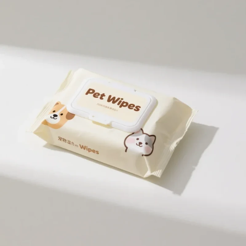 Premium Non-Woven Extra Soft Unscented Anti-Bacterial PET Wet Wipes for Pets