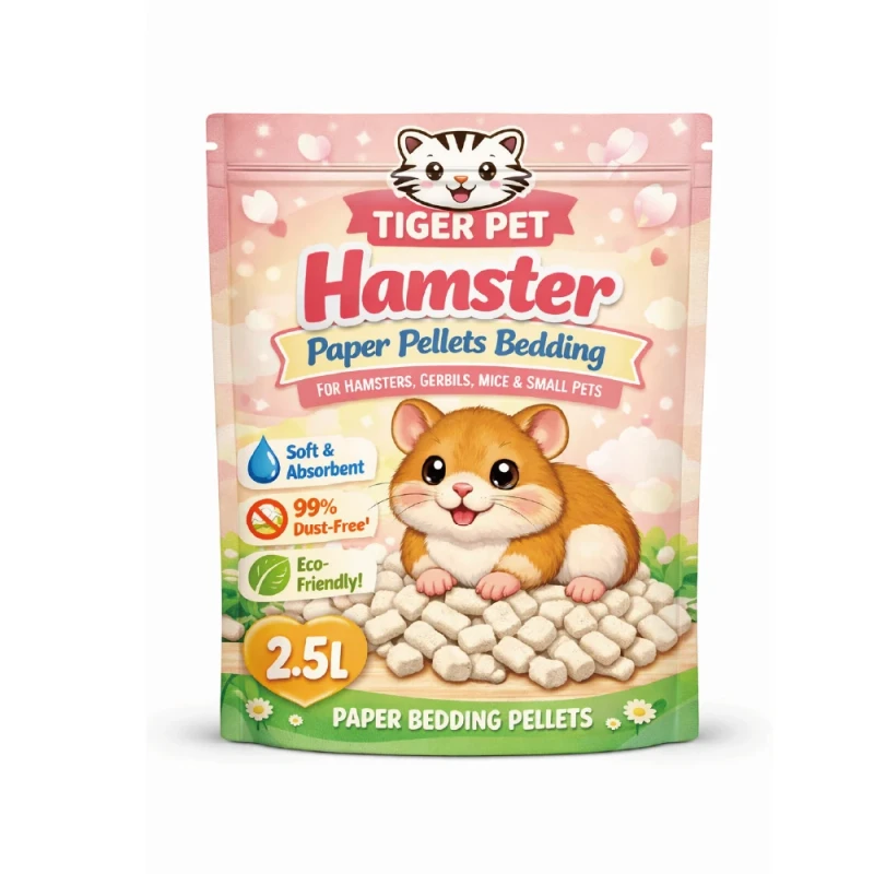 Premium Paper Pellets Bedding for Hamsters Gerbils Mice Lemming Degus High Absorption Natural Odor Control Small Pets