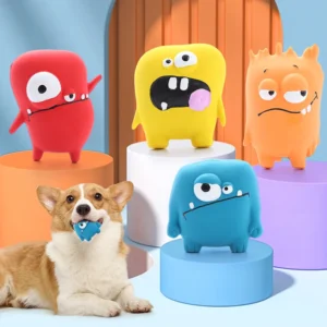 Premium Pet Chew Toys Cute Silica Gel Squeaky Dog Latex Toy with a Big Eyeball Accessory