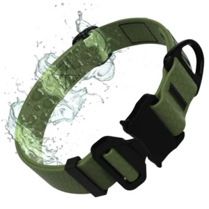 Premium Pet Dog Collar with Tough Buckle Soft Rubber TPU Waterproof Dog Collar with Custom Logo for Large Medium Dogs